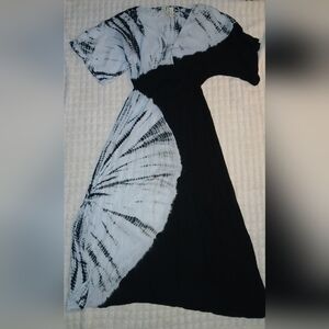 Japna Navy and White Maxi Dress Sz XS EUC
